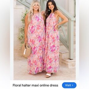 Summer dress or a vacation dress on the beach. Beautiful and flowy dress.